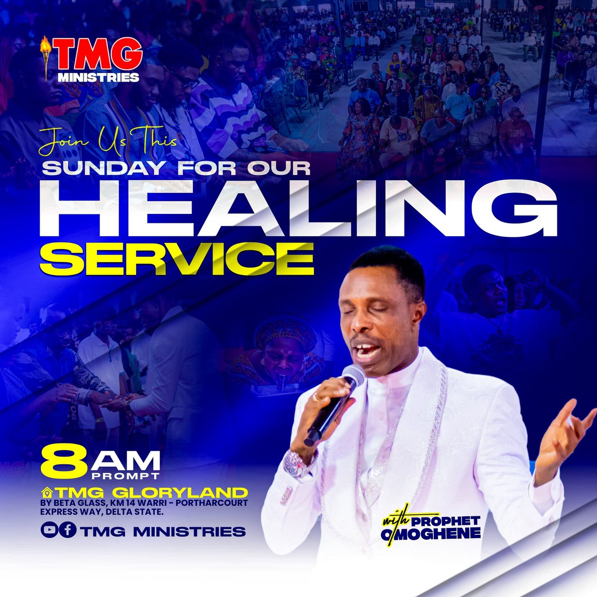 TMGministry15's tweet photo. BELIEVE AND EXERCISE A FIRM FAITH IN GOD; HEALING, DELIVERANCE AND BREAKTHROUGH ARE GUARANTEED!!!
#TMGMINISTRIES #PROPHETOMOGHENE #JESUS #ACTIVEGRACE #HEALINGSERVICE
#BYHISSTRIPES #THISSUNDAY #RESTORATION2025 https://t.co/rIBJgvFShc
