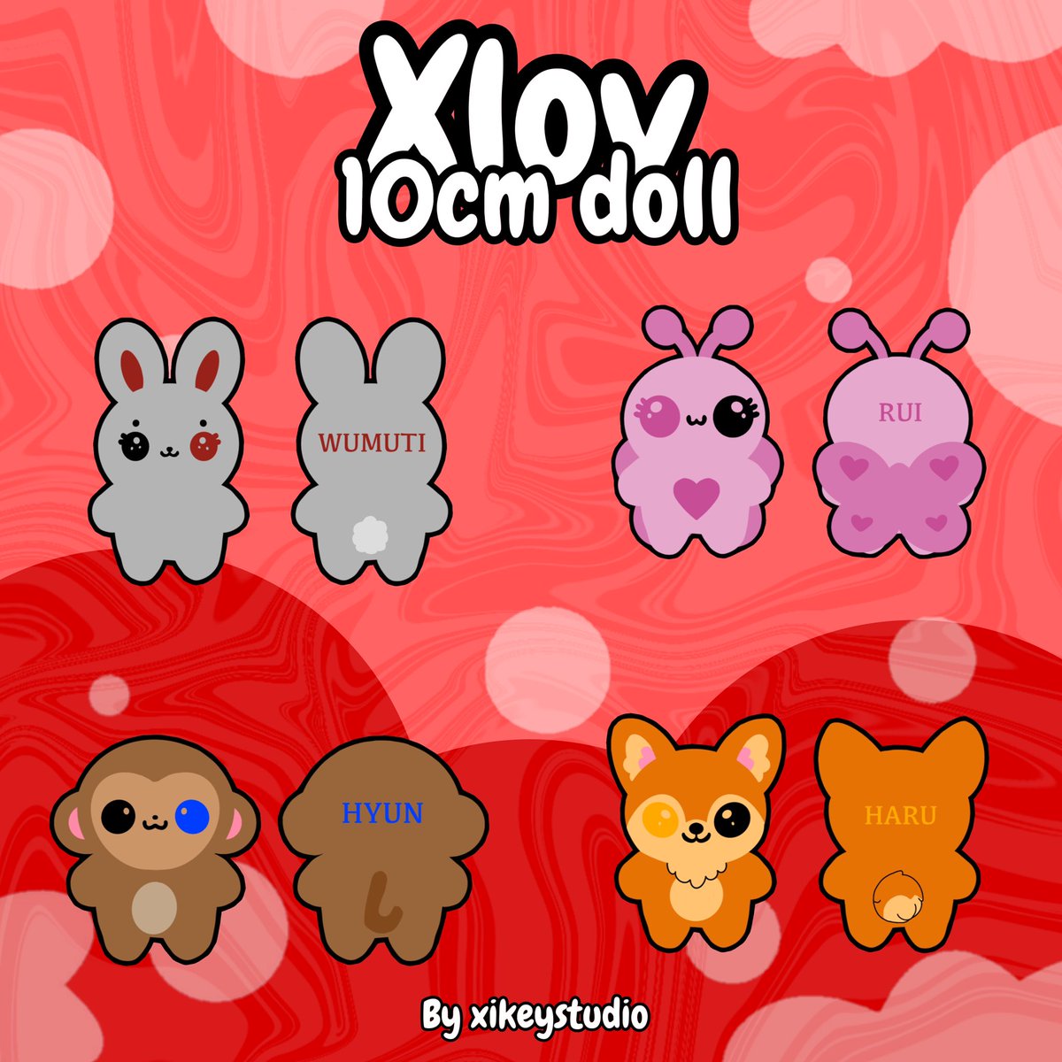xikeystudio's tweet photo. Xlov 10cm doll design! https://t.co/6WYV3uIj5D