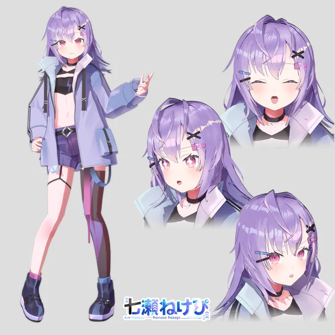 七瀬ねけぴ(@ nanasenekepi)さんの3D担当いたしました!動いている姿は是非引用ポストの中にある、配信のほうからご覧ください!#七瀬ねけぴバースデー2025 