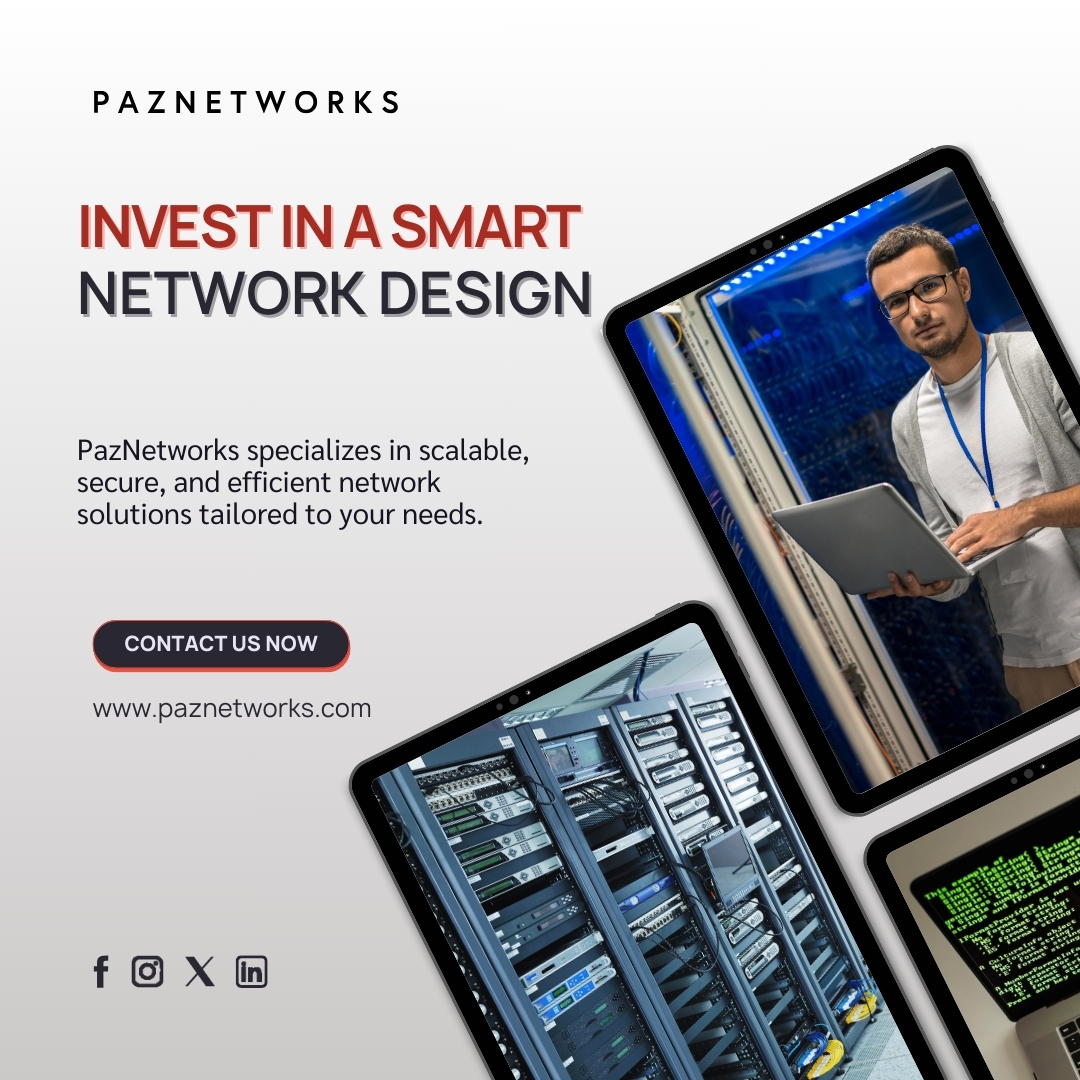 PazNetWorks's tweet photo. 💼 Top Tip for Business Growth in 2025:
Invest in a smart network design to scale efficiently as your business grows.
🚀 Ready to grow smarter?
https://t.co/ljTA8IxCef
#BusinessGrowth #SmartNetworks #PazNetworks https://t.co/X3vqqZW3cX