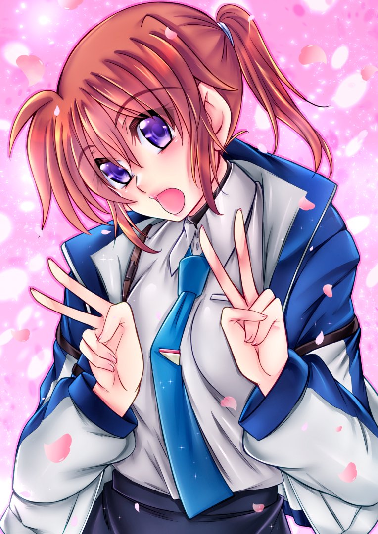 なのはさん誕生日おめでとうございます!
日付ギリギリですが、なんとか描くの間に合いました〜 