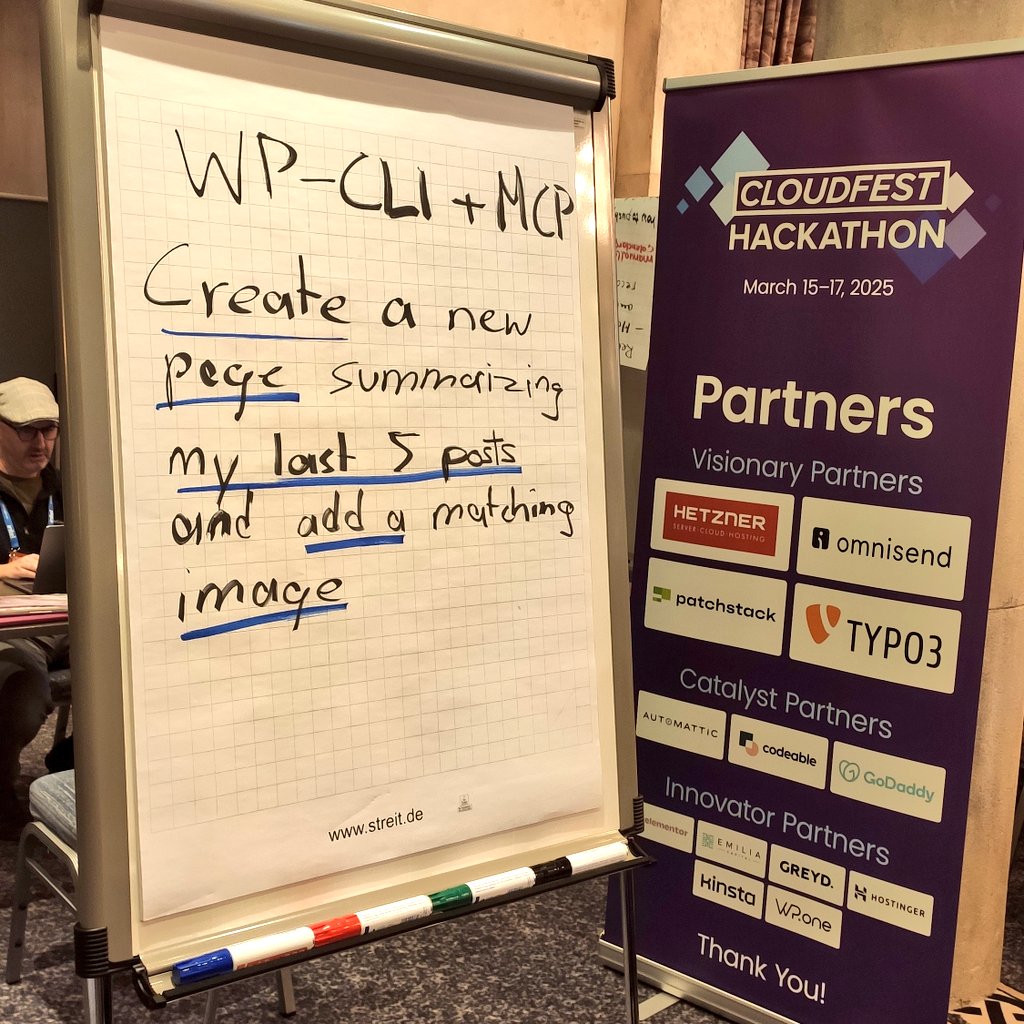 Attending my first  <a href="/cloudfest/">CloudFest</a> Hackathon in Rust (Germany). I am  excited to be part of the team working on the project "WP-CLI as an MCP Host" aiming to bridge the gap of integrating WordPress with  AI assistants.

#CloudFest #CFHack2025 #CLICMP