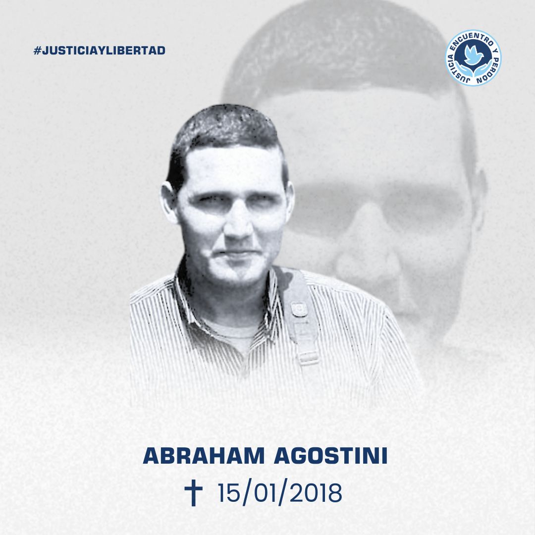 Abraham Israel Agostini Agostini tenia 33 años de edad, cuando fue asesinado el 15 de enero de 2018, víctima de un grupo combinado de fuerzas de seguridad del Estado.  #JusticiaYLibertad