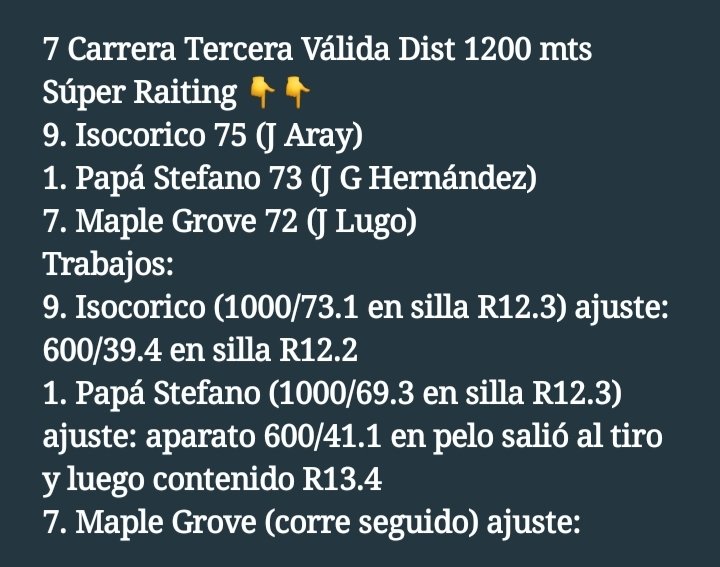 isaias270562's tweet photo. #Hipismo Súper Raiting para la 3ra y 4ta carreras válidas para el 5 y 6 #LaRinconada 🇻🇪 Domingo 16/03 https://t.co/2mJI3Ff5Lb