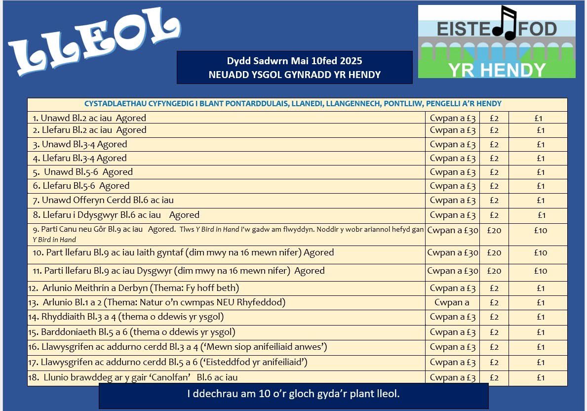 Eisteddfod Gadeiriol yr Hendy tweet media