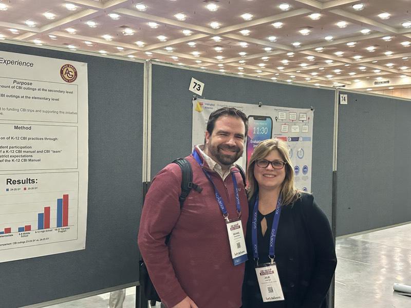 What are the odds your #CEC2025 poster session is set up next to THREE current and former colleagues?? The world of special education is small and full of strong advocates for kids. Grateful to have made these connections!