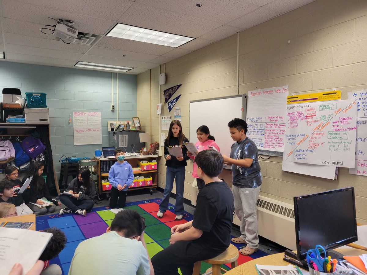 Fifth graders shared many laughs and had fun practicing their fluency skills by acting out a scene from "Brushfire"! I'm proud of their courage to perform in front of their peers and loved seeing their inner performer shine! <a href="/centreridgees/">Centre Ridge Rams</a>