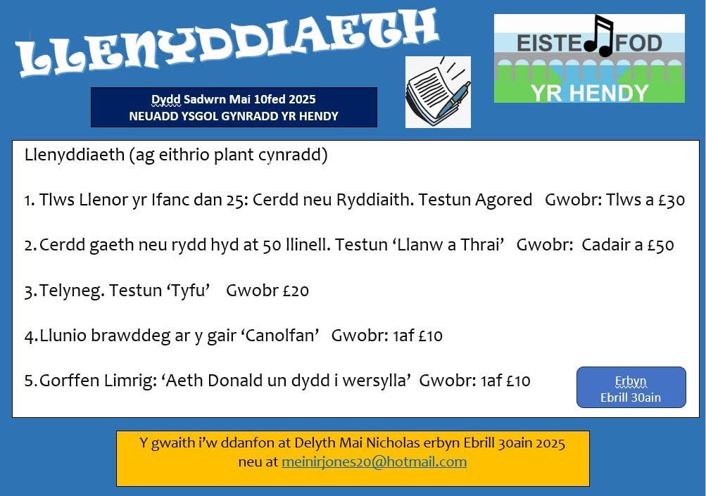 Eisteddfod Gadeiriol yr Hendy tweet media