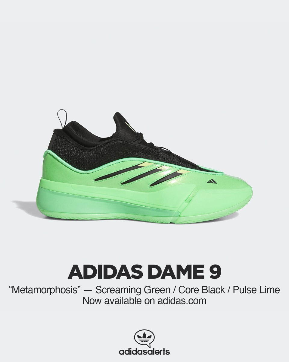 adidas dame9 Screaming Green/Core Black/ シューズ(男性用)