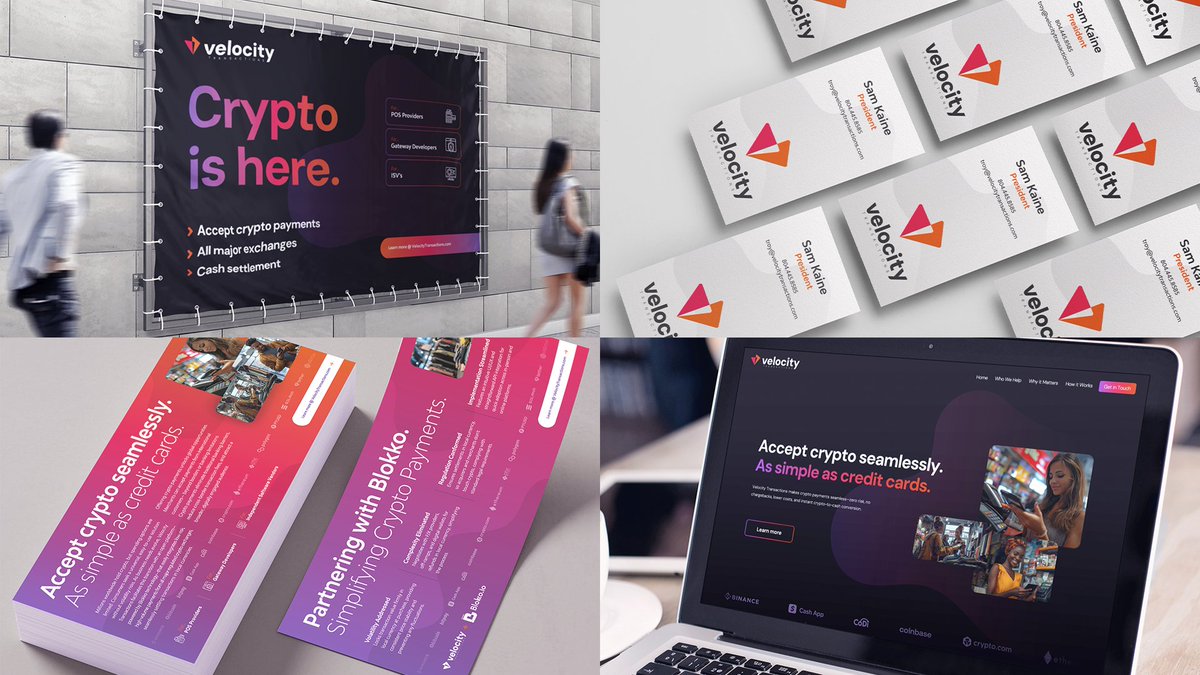 IkmCreative's tweet photo. 🚀 Introducing @VelocityTXN. IKM created powerful branding for this crypto payments disruptor in record time. Velocity is the first customer to launch at the speed and effectiveness of our IKM Ignite package. See the work in action @ https://t.co/Nq9IWHWvZU https://t.co/D29Ms5zr3w