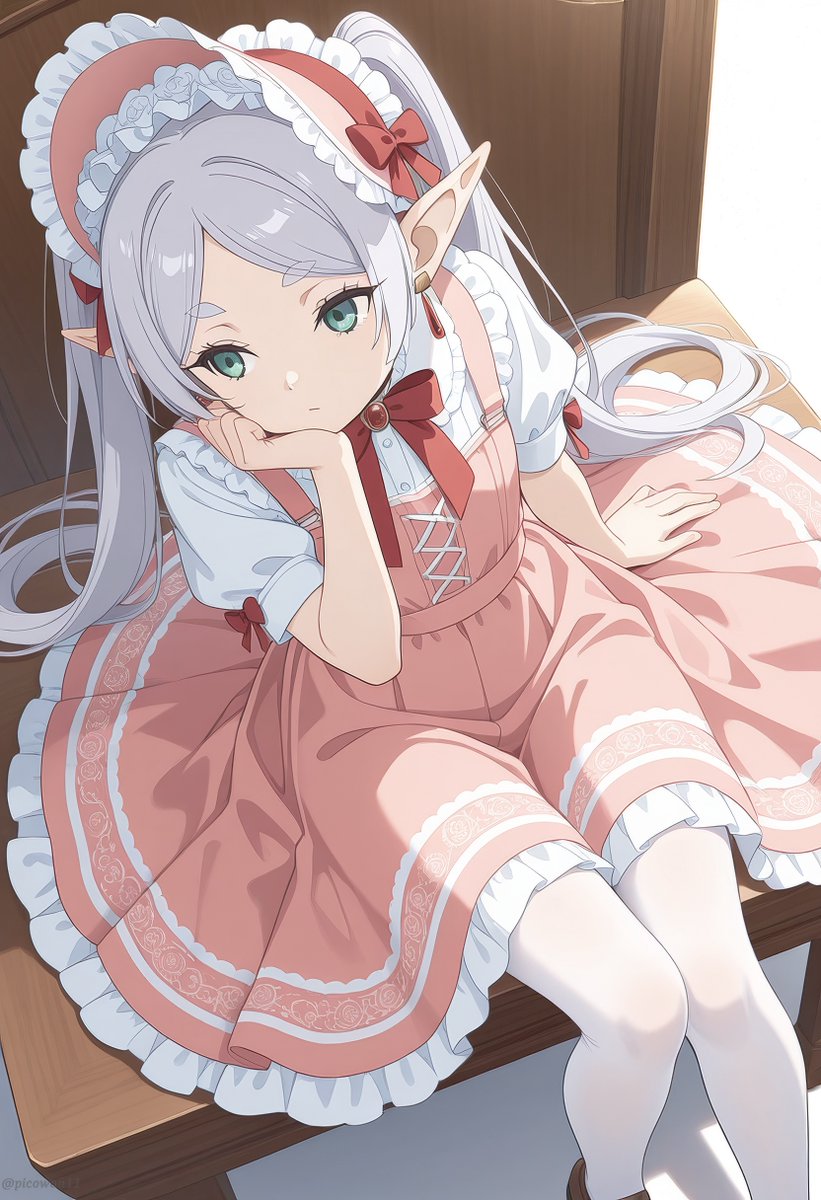 フリーレン「Pink Fashion Frierenピンクファッションのフリーレン 」|pico wanのイラスト