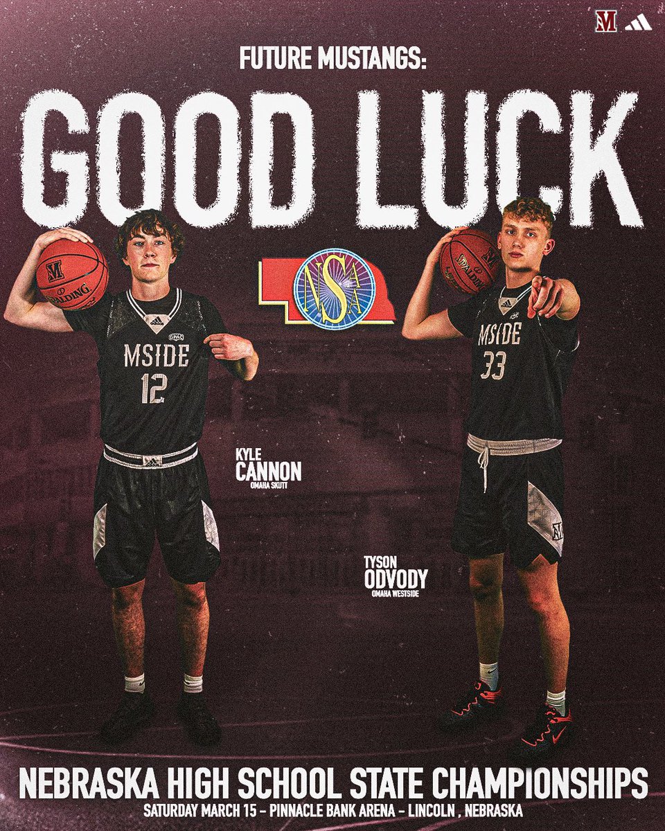 Morningside University Basketball (@msidembb) on Twitter photo Best of luck to a couple of future Mustangs competing in the Nebraska High School State Championships today!
<a href="/kylecannon_3/">kyle cannon</a>
<a href="/odvody_tyson/">Tyson Odvody</a>
#ALLIN Best of luck to a couple of future Mustangs competing in the Nebraska High School State Championships today!
<a href="/kylecannon_3/">kyle cannon</a>
<a href="/odvody_tyson/">Tyson Odvody</a>
#ALLIN