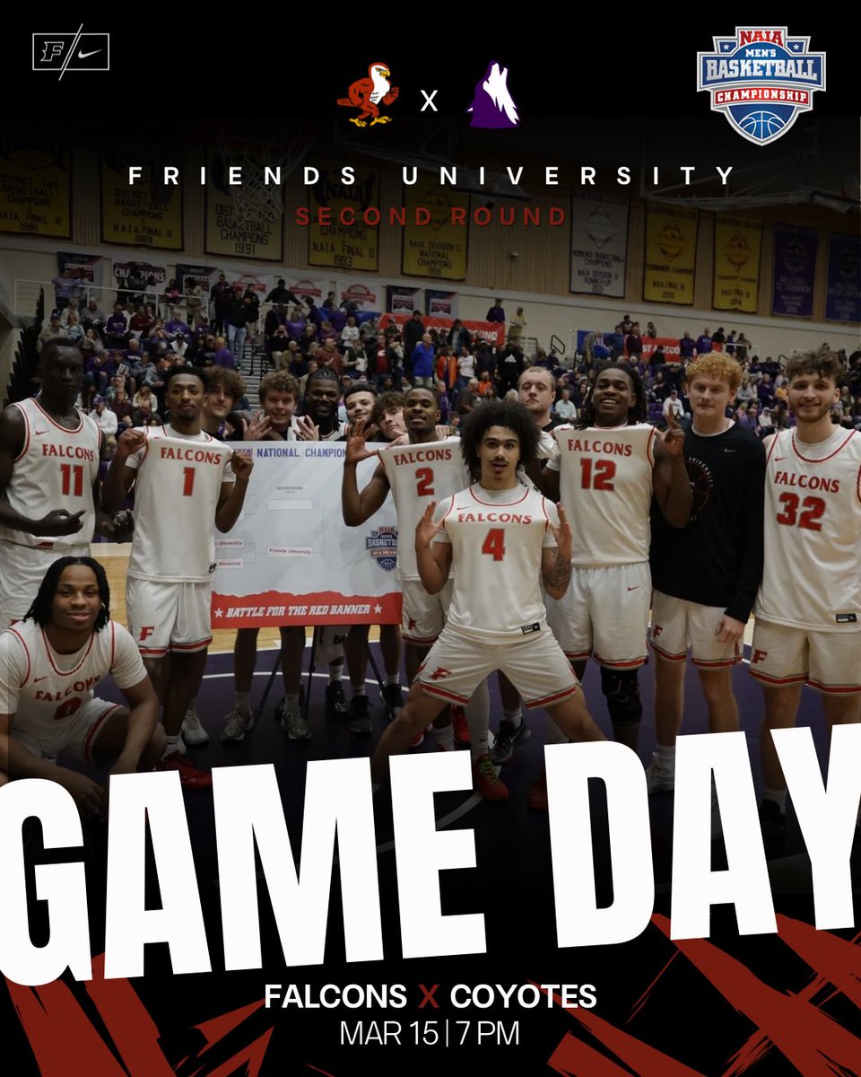 ππ₯πππ‘ππ¦ πππππ’π‘π¦ (@friendsfalcons) on Twitter photo MENβS BASKETBALL GAMEDAY!!ππ
βΌοΈNAIA SECOND ROUNDβΌοΈ
π College of Idaho Coyotes
π J.A Albertson Activity Center
β° 8:00PM (CST)
Watch live ($$)β¬οΈ
team1sports.com/collegeofidahoβ¦
Follow along with Live Statsβ¬οΈ
statbroadcast.com/events/tournamβ¦
Win Falcons! Talons up!π―
#friendsfalcons #talonsup MENβS BASKETBALL GAMEDAY!!ππ
βΌοΈNAIA SECOND ROUNDβΌοΈ
π College of Idaho Coyotes
π J.A Albertson Activity Center
β° 8:00PM (CST)
Watch live ($$)β¬οΈ
team1sports.com/collegeofidahoβ¦
Follow along with Live Statsβ¬οΈ
statbroadcast.com/events/tournamβ¦
Win Falcons! Talons up!π―
#friendsfalcons #talonsup