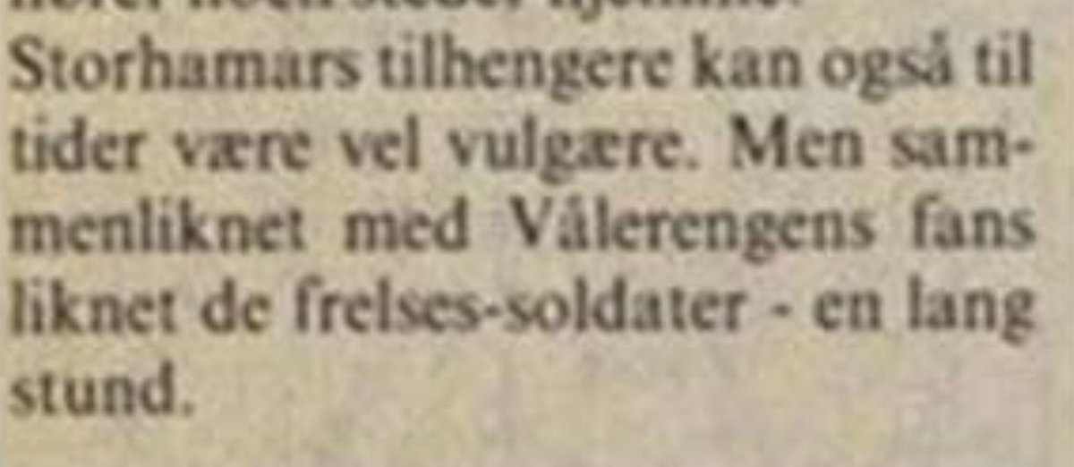 Noen ting forandrer seg aldri.

Vulgære frelses-soldater VS Pakket i fra hovedstaden. 

Heia VIF🔵🔴