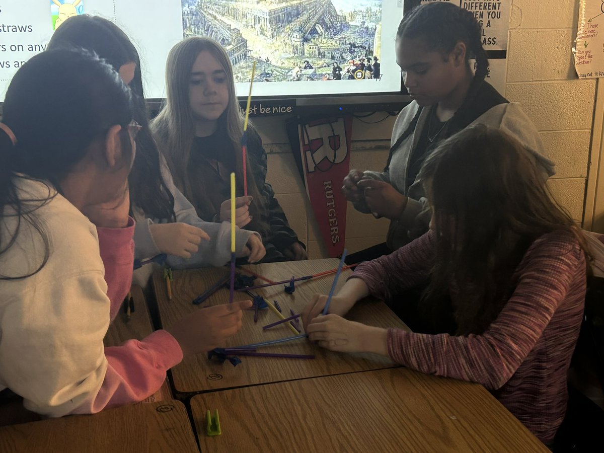 In their Mesopotamia unit, social studies took a brief pause from studying ziggurats to tackle a STEM challenge! While Mesopotamian ziggurats aimed to reach the sky, our students applied teamwork and their understanding of ziggurats to build the tallest towers they could!