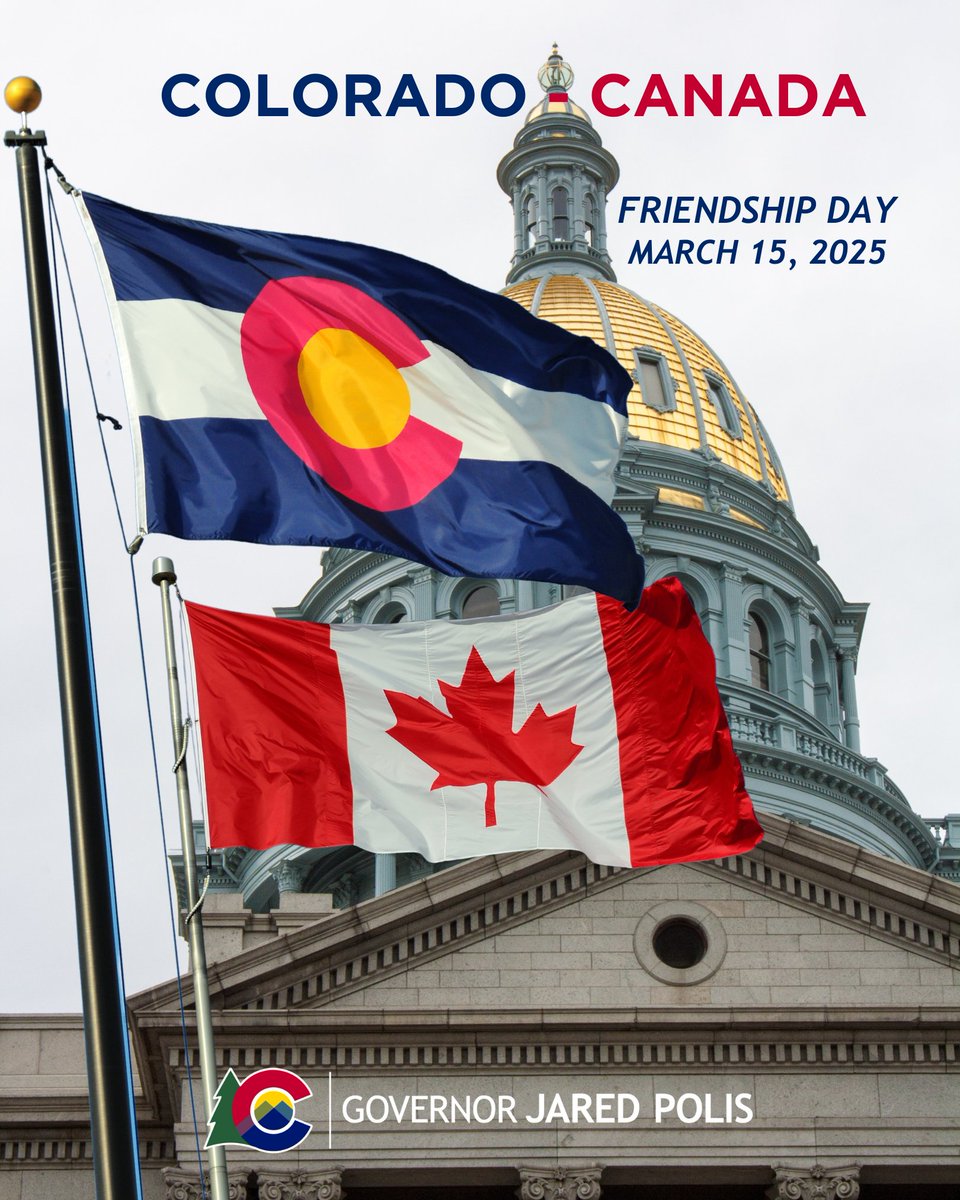 Colorado is opening our arms to celebrate the historic, economic and cultural bilateral friendship with Canada. We stand against tariffs and for even stronger ties built on trust and respect between our two great nations.