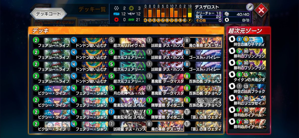 ミラダンテXIIカップ最終31位でした！
初めて目標の最終に残れました！

最終日は潜っていませんがそれまではアナカラーデスザロストを使ってレートを上げました
次シーズンも頑張ります!!