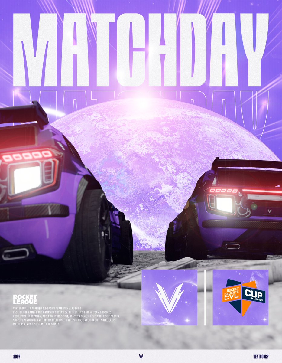 VentuCorp eSports (@ventucorp) on Twitter photo #RocketLeague | #GameDay
ROCKET CALIENTEEEEEEEEEEEEE ¡Clasificatorio número 2 en juego!🏎️🔥🔥🔥🔥
🏆| Rocket Caliente CyL Cup <a href="/RocketCaliente/">Rocket Caliente 🔥</a>
⏰| 17:00
🟣| twitch.tv/ventucorp
#VentuCorpForever #RocketLeague | #GameDay
ROCKET CALIENTEEEEEEEEEEEEE ¡Clasificatorio número 2 en juego!🏎️🔥🔥🔥🔥
🏆| Rocket Caliente CyL Cup <a href="/RocketCaliente/">Rocket Caliente 🔥</a>
⏰| 17:00
🟣| twitch.tv/ventucorp
#VentuCorpForever