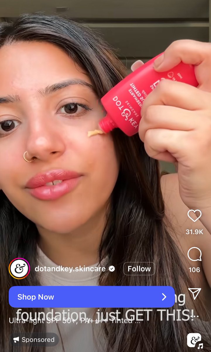 shivangisahu05's tweet photo. Atleast same product ke liye different model hire kar lete😆 #letshyphen #dotandkey #theearthrhythem #Sunscreen https://t.co/fmYPeEhrGg