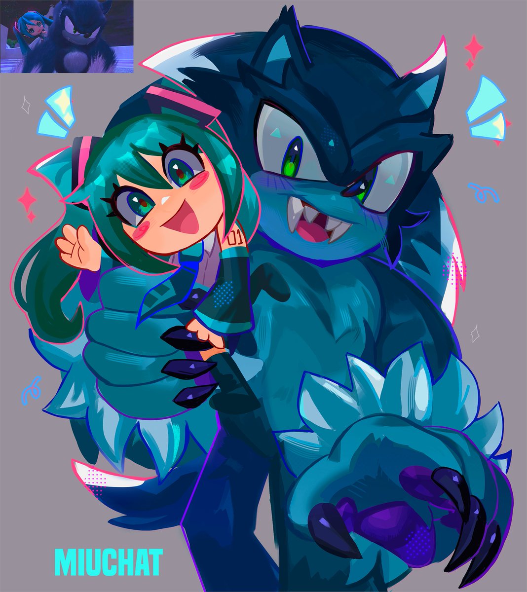 miuchat_cat's tweet image. Start/Finish🦔
#HatsuneMiku #SonicUnleashed #werehog