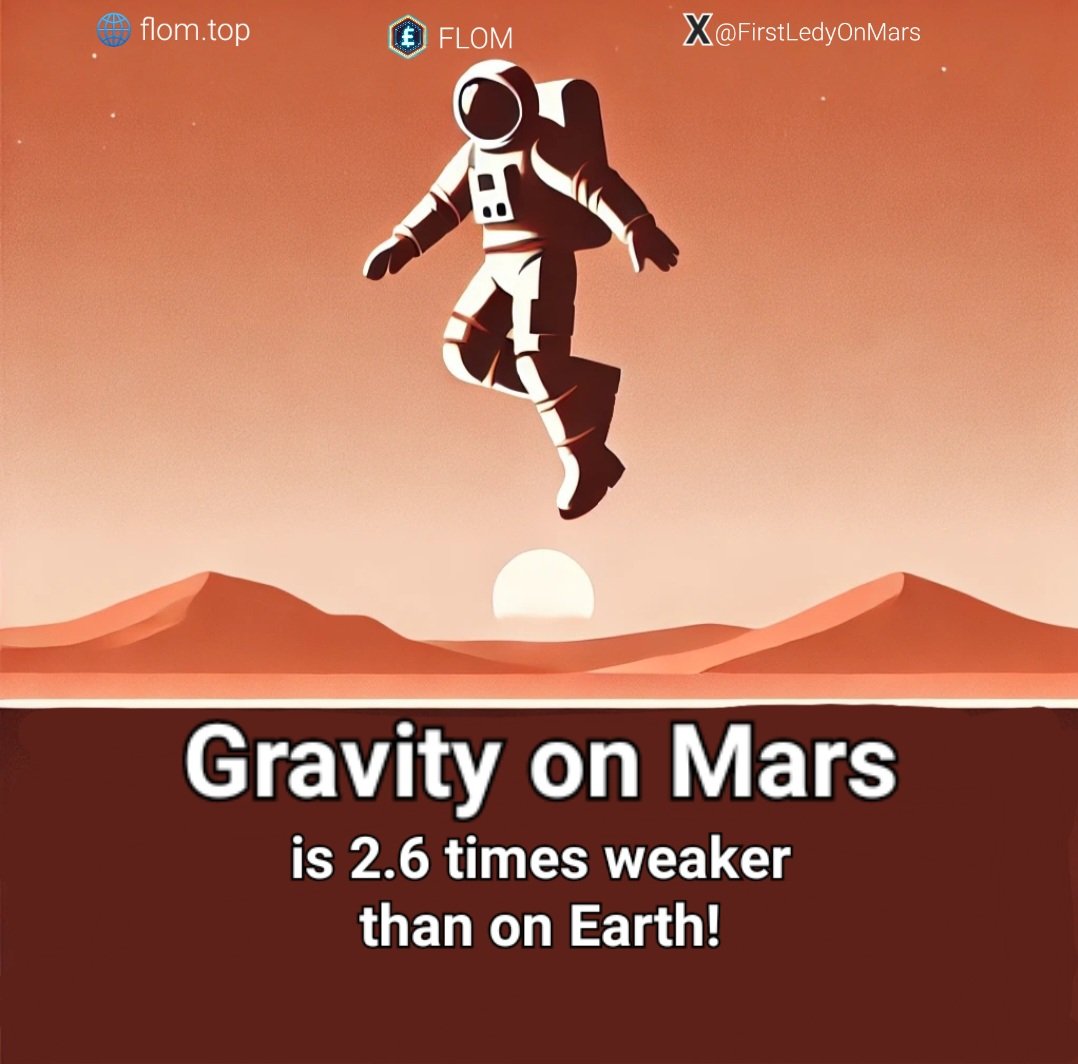 FirstLadyOnMars's tweet photo. ☝️🤓 🏋️♀️ Gravity on Mars
If you weigh 60 kg on Earth, you’d only weigh 23 kg on Mars. The perfect planet for effortless weight loss!
😂
— "Mars is the best place for losing weight!"
— "Yeah, as long as you never return to Earth!"
#FLOM #Solana #FirstLedyOnMars https://t.co/NTsmgFK5AM