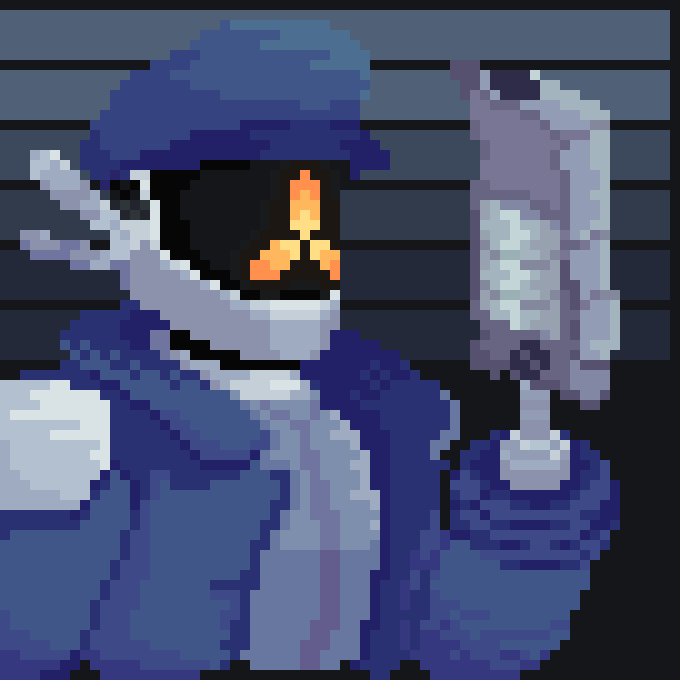 TangoKnight448's tweet photo. I'm working with modders Azuline and DigBug to bring you Captain in Risk of Rain: Returns!!! (art by me) #pixelart #captainror2 #riskofrain #riskofrainreturns #riskofrain2 #rorr #modding https://t.co/izPnEVR5yG