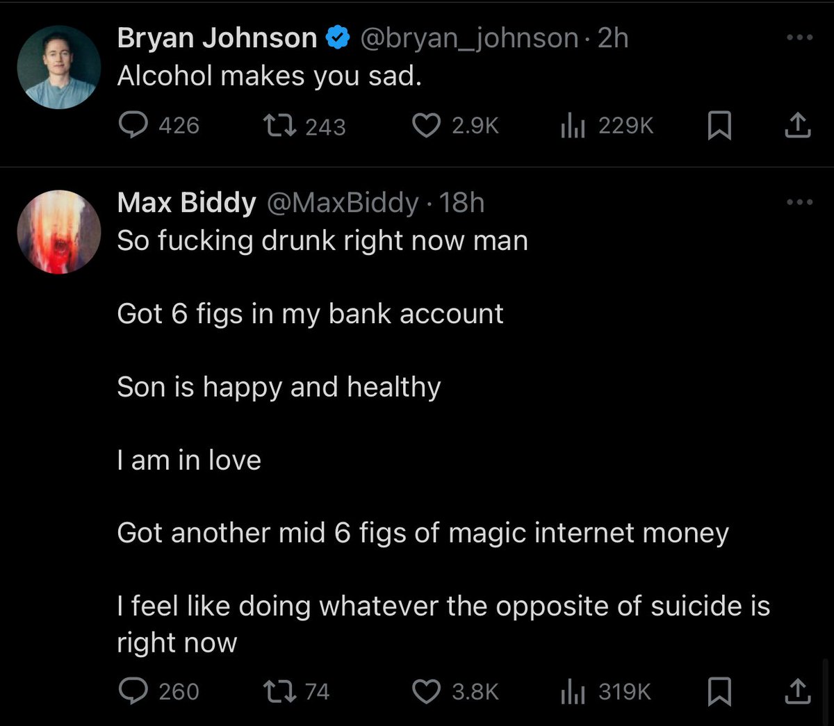 BlueHamuel's tweet photo. @bryan_johnson Algorithm disagrees https://t.co/tJwQ2wOiwU