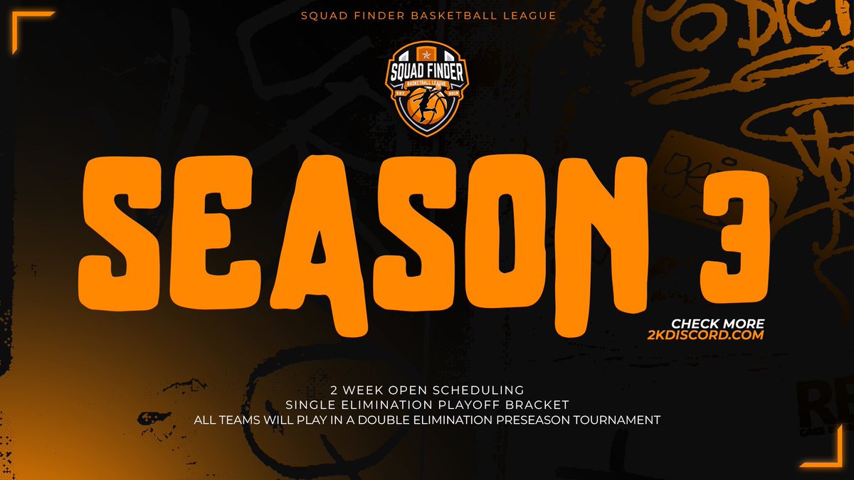 🔥Season 3 Registration 🔥

-  LAST DAY TO GET INTO PRESEASON TOURNAMENT!!!!!!!!

- Team Entry $40 
- Single Elimination Preseason Bracket starts 3/17/25 
 - Regular season starts 3/22/25 
- Single Elimination Playoffs 
- If you’re not sure of your exact roster you can update it