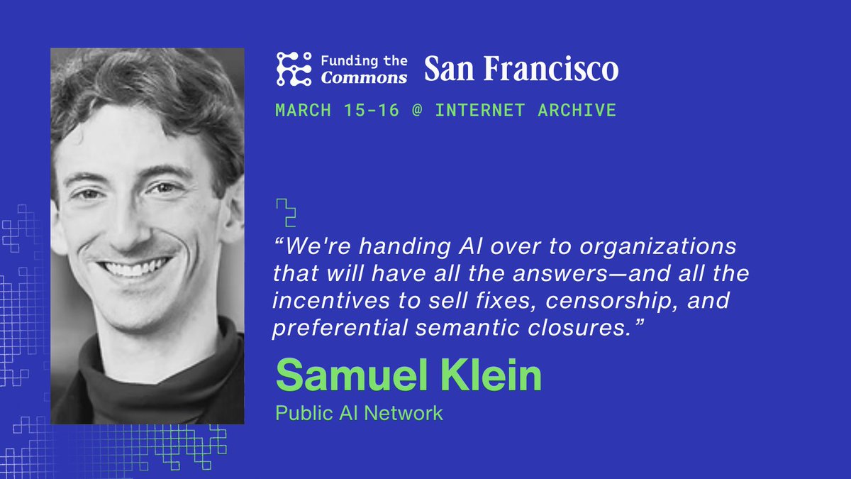 FundingCommons's tweet photo. AI seems to be going down the same path as search engines—centralizing control and shaping what we see. Are we making the same mistakes? 👀💻
Great insights by @metasj at #FtCSF. https://t.co/hiRbK8qFBX