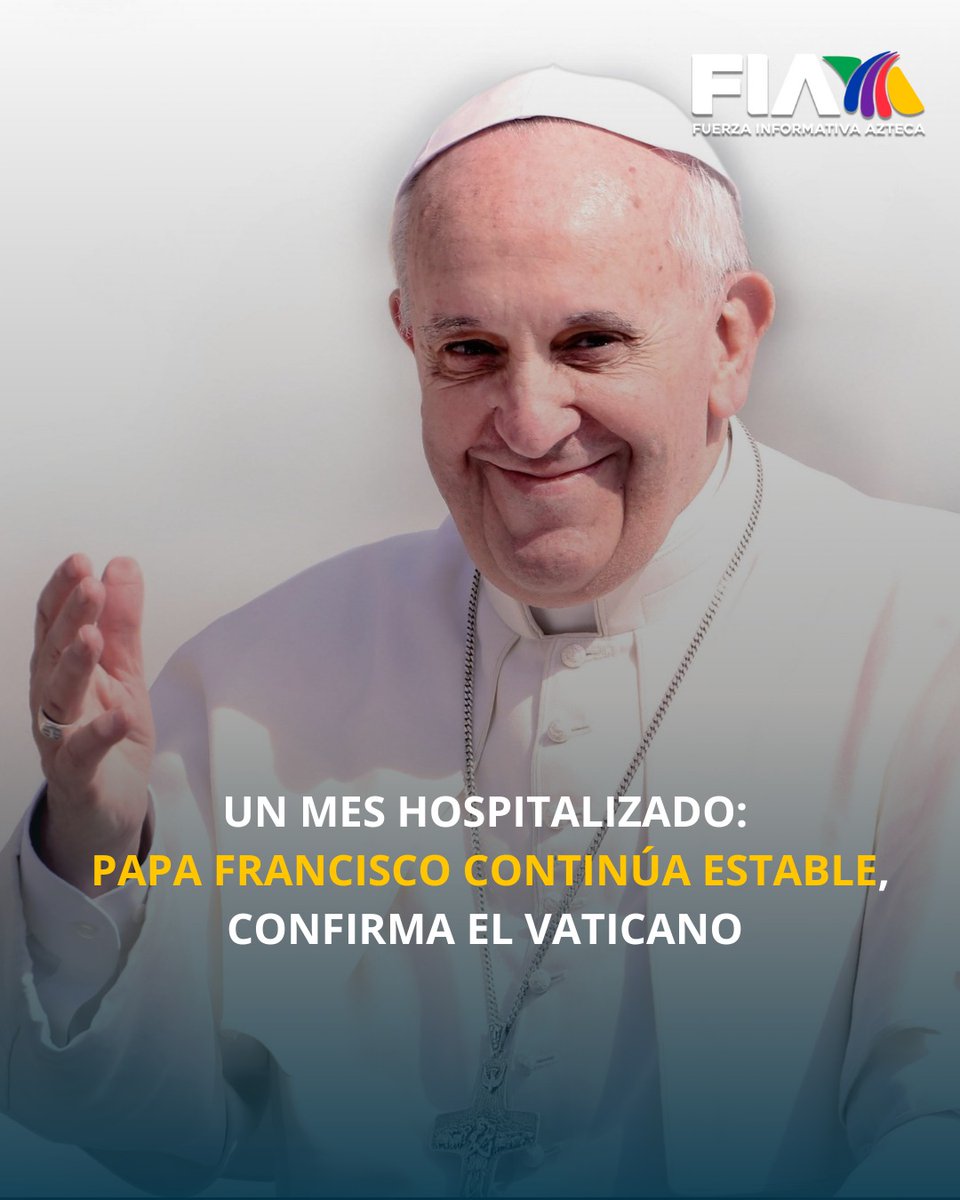 aztecahonduras's tweet image. 🌎 Actualización sobre la salud del Papa Francisco🚨: Su condición es estable y muestra mejoría, pero permanecerá en el hospital. Los detalles aquí👉🏼 aztecahonduras.com/papa-francisco…

#PapaFrancisco #EstadodeSalud #Vaticano