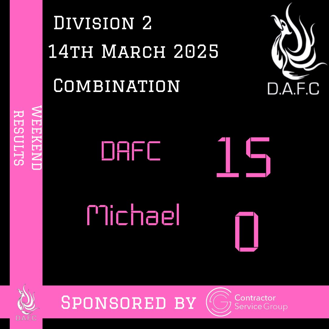 A fantastic display from the pinks where we completely dominated throughout. Unfortunately the game ended on a sour note as an extremely poor challenge from the Michael centre forward left first team manager and stand in goalkeeper Jay Clague with a trip to A&amp;E.