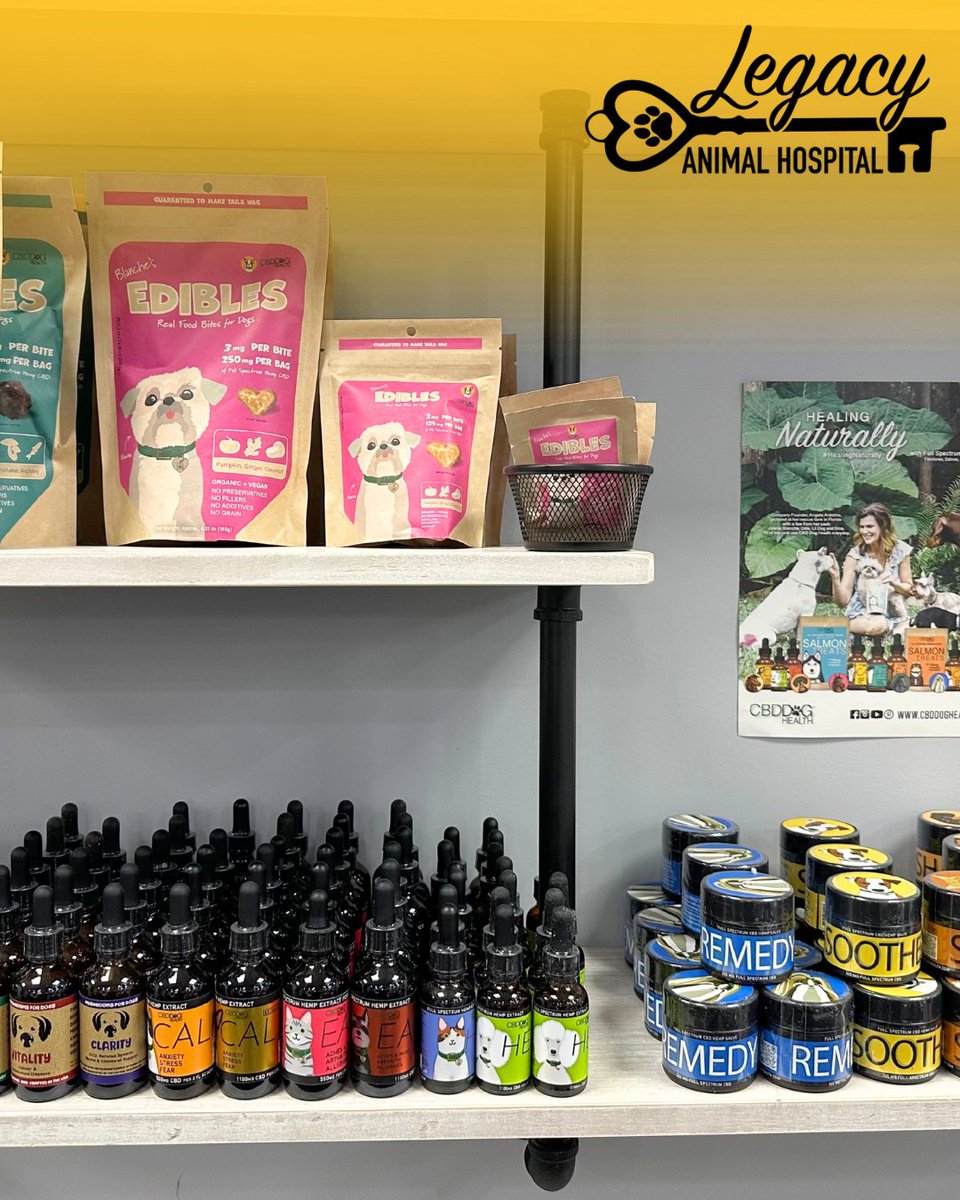 "My 2 favorites are Remedy, which is helpful for everything from dry skin and rashes to masses, offering a non-toxic topical treatment, and the Vitality, which I feel benefits all patients by helping prevent cancer and boosting the immune system."  cbddoghealth.com/veterinarians