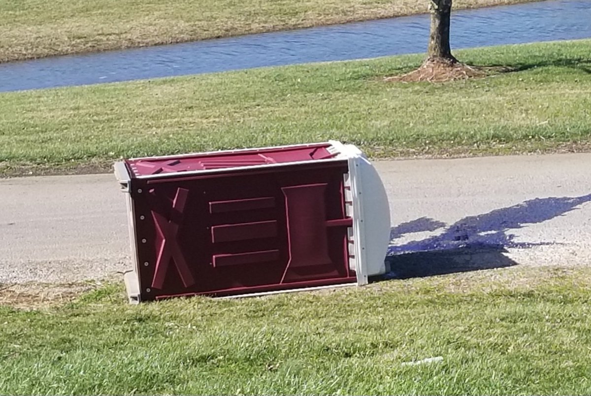 BCalvert's tweet photo. @wxornotBG Don't forget about the tricky port-a-potty lol https://t.co/RkZyZyc2Bd