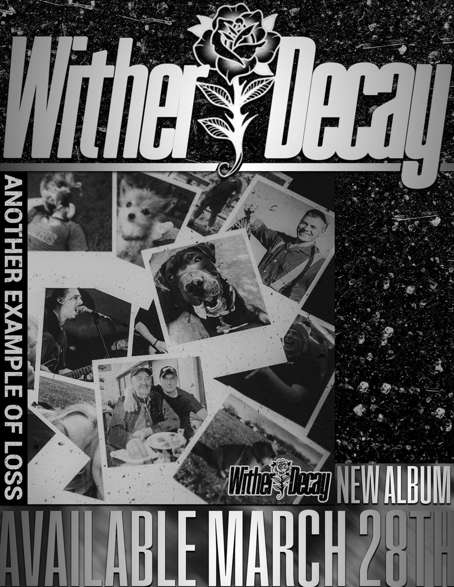WitherDecay's tweet photo. Our new EP "Another Example of Loss" will be available on March 28th! You can pre-save on Spotify and pre-order on iTunes today! Check out the new single, "Catatonic" here: https://t.co/zNzhUQvvNG https://t.co/3OIDD1Zpm6