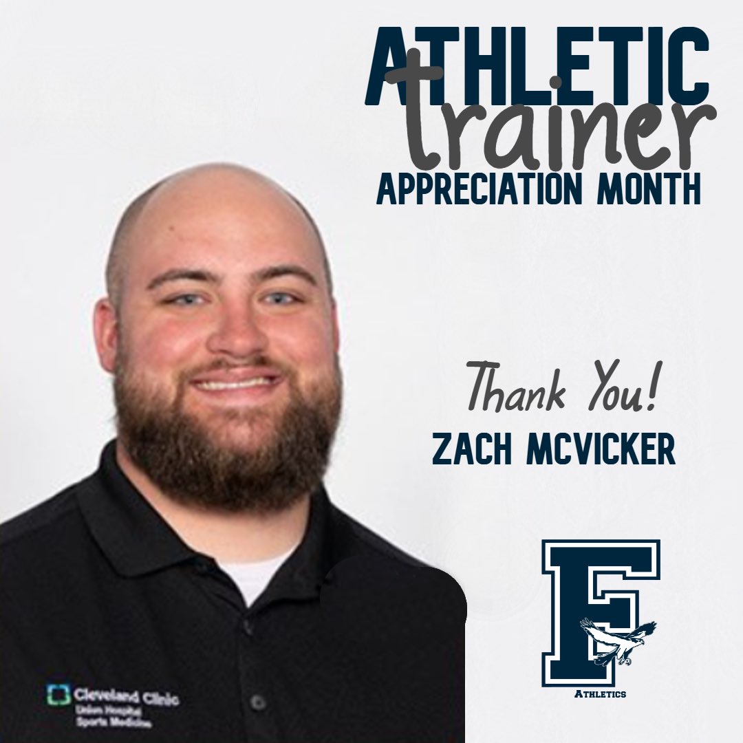 AthleticFalcons's tweet image. March is Athletic Training Month! A huge thank you to the Cleveland Clinic and our incredible athletic trainer, Zach McVicker, for all he does for our Fairless student-athletes! #SOAR #GoFalconsGo
