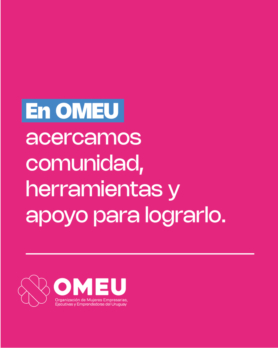 Desarrollarte en tu profesión es tu derecho, tu #AutonomíaEconómica también.

💜En #OMEU trabajamos todos los días por la autonomía económica de las mujeres acercando comunidad, herramientas y apoyo para lograrlo.

✨Gracias <a href="/AleLabraga/">Ale Labraga</a> 

 #MujeresOMEU #ComunidadOMEU