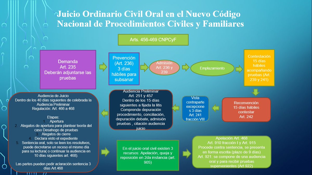 erick_mena's tweet photo. Esquemas con etapas y términos procesales del "Juicio Ordinario Civil Oral", "Juicio Ejecutivo Civil Oral", "Juicio Oral Familiar" y "Juicio de Adopción" en el Código Nacional de Procedimientos Civiles y Familiares 

Información detallada en blog @CursosCarbonell de @MiguelCarbonell 

https://t.co/cH5IoPhZ00

https://t.co/b5h4M86eFR

https://t.co/KnpUSeu5q1

https://t.co/QXJq3Eyzqv