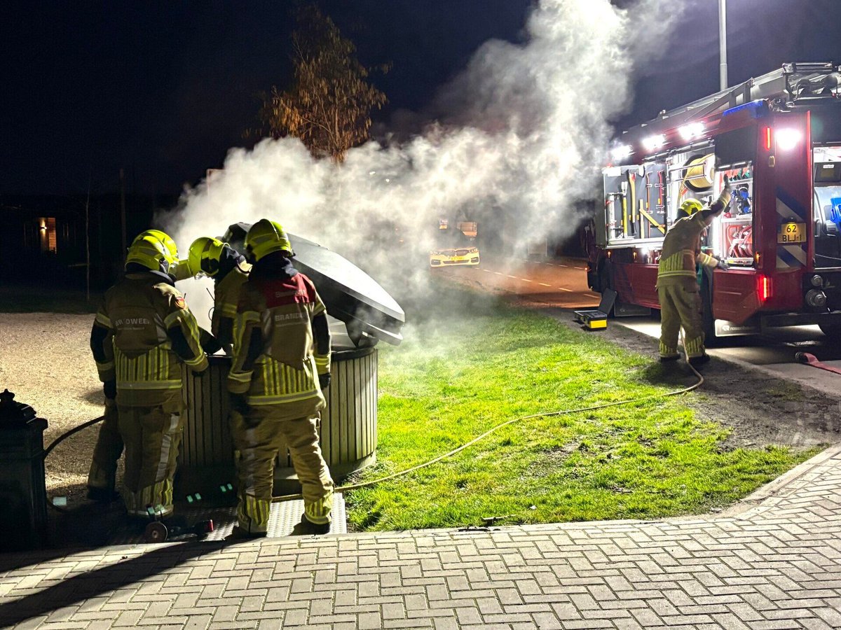 Containerbrand in Wijdenes snel onder controle