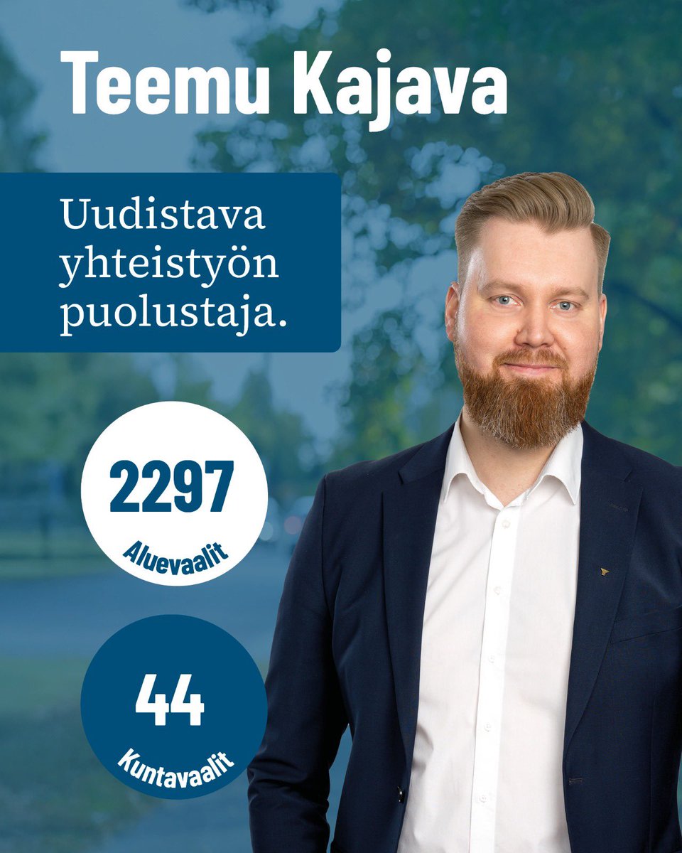 Olen uudistava yhteistyön puolustaja ja ehdolla Kanta- Hämeessä!

🤝 Hoidetaan terveyttä sekä turvallisuutta sairauksien ja onnettomuuksien sijaan.

🤝 Yrittäjät ja Yritykset vahvemmin mukaan sekä omalääkärimalli vauhdikkaasti käyttöön.

🤝 Rakennetaan maakunnallista yhteistyötä.