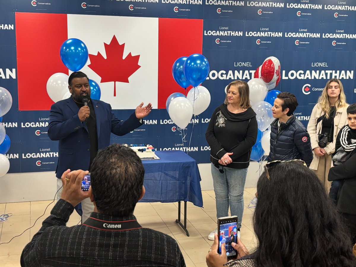 Peter Seemann (@peterseemann) on Twitter photo Great to see such a large & supportive turnout for CPC candidate in Markham Thornhill Lionel Loganathan <a href="/Lionel4Markham/">Lionel Loganathan</a> open his campaign office today. Thanks to York Region MPs <a href="/MelissaLantsman/">Melissa Lantsman</a> and <a href="/annarobertsmp/">Anna Roberts</a> for showing their support. #Bringithome #cdnpoli #CanadaFirst Great to see such a large & supportive turnout for CPC candidate in Markham Thornhill Lionel Loganathan <a href="/Lionel4Markham/">Lionel Loganathan</a> open his campaign office today. Thanks to York Region MPs <a href="/MelissaLantsman/">Melissa Lantsman</a> and <a href="/annarobertsmp/">Anna Roberts</a> for showing their support. #Bringithome #cdnpoli #CanadaFirst