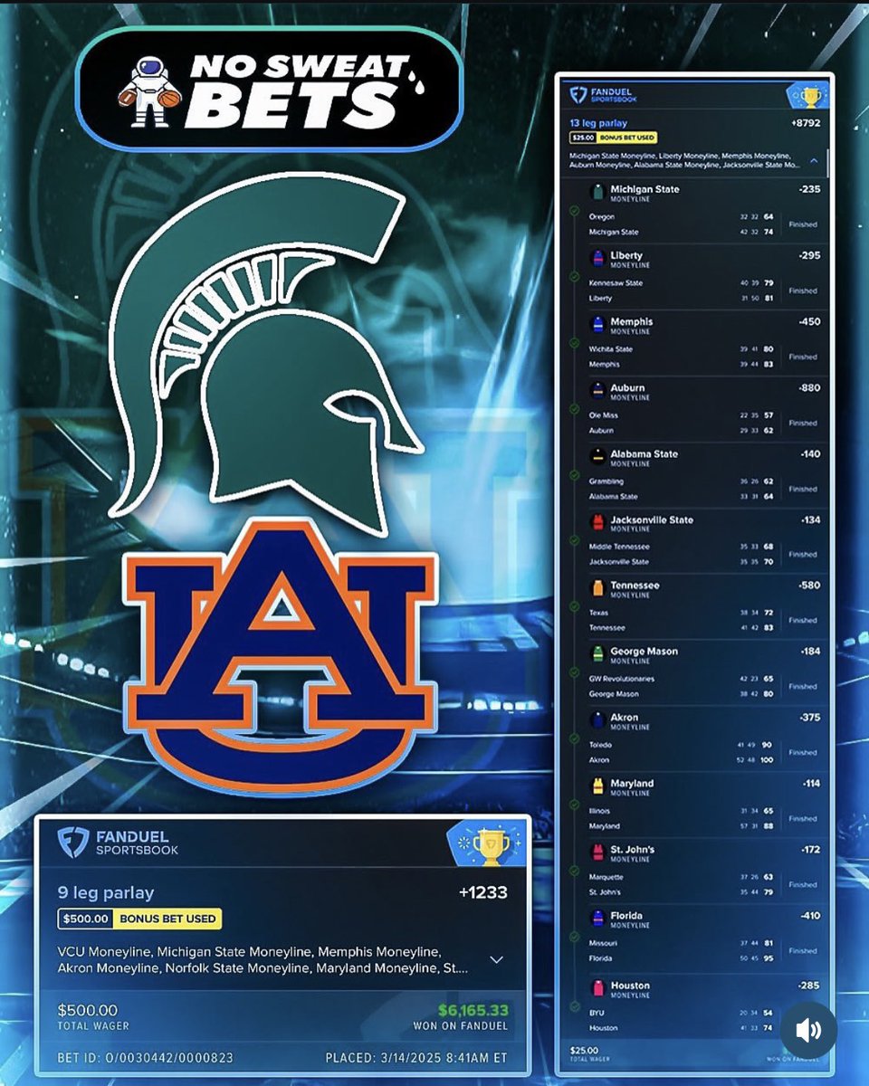 NoSweatBets___'s tweet image. Two of our discords’ top hits from yesterday’s action 🤑 $500 into $6.1k and $25 into $2.2k! Everyday motion ✅come get with the winning team! 💪🏾💸💸 whop.com/c/no-sweat-bet… #GamblingX #NCAAMBB #MarchMadness #nosweat #winners #GamblingTwitter