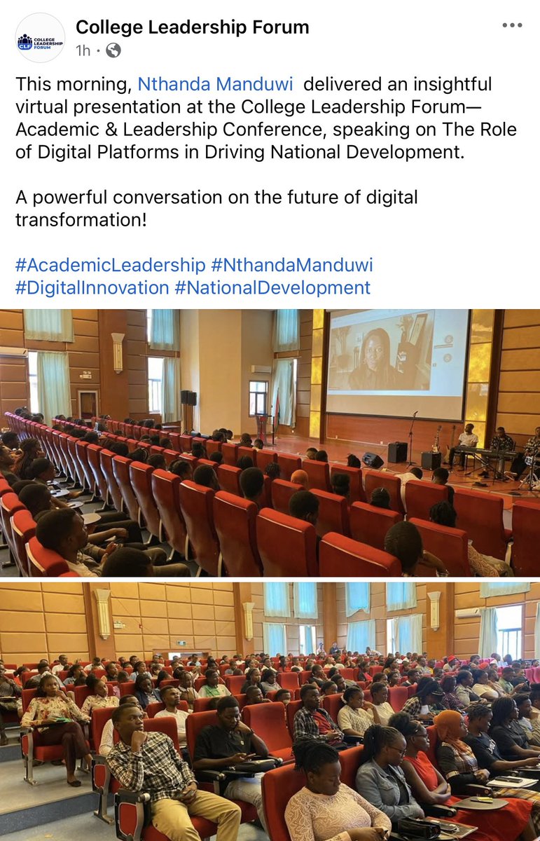 NthandaManduwi's tweet image. Started my day at 3AM with this conference.

My MBA classmates say ‘you really believe in Malawi 2063’; and I DO. One of my greater joys re my career was that my  work with the @UNDP_Evaluation coincided with @UNDPMalawi Independent Country Programme Evaluation (the last one…