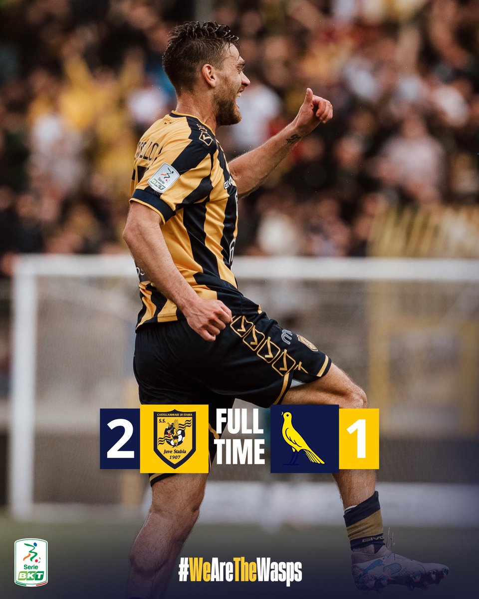 ssjuvestabiaspa's tweet photo. ✅ FULL TIME | #JuveStabiaModena

#ForzaJuveStabia #FollowTheWasps #SerieBKT https://t.co/sGmek76ajo