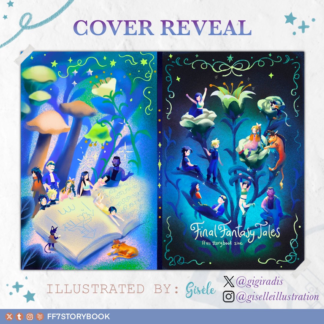 The #FF7Storybook shop is 📢OFFICIALLY 📢OPEN 📢! And together with the shop opening we are pleased to show the Final Fantasy Tales cover by <a href="/gigiradis/">Gisèle 🌙</a> ✨

🗡️Shop Link Below📖
ff7storybook.bigcartel.com

Price:
$20 USD

See 🧵below for updated content!