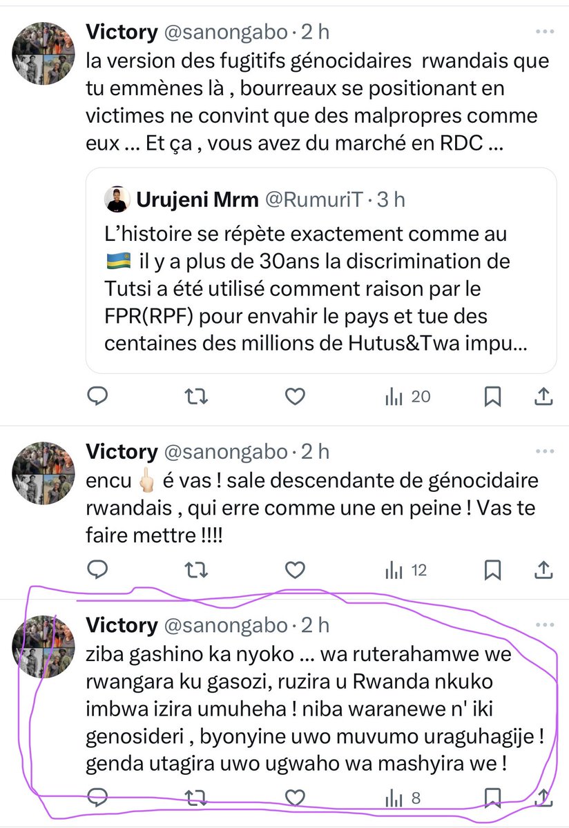 RumuriT's tweet photo. Ibi bitutsi basigaye babyigisha mu mashuli mu 🇷🇼 ?
WoW je suis très choquée et très blessé 😭
Aliko sincitse intege, ibitutsi ntibihindura ukuri #Karmaisreal #Justicewillcome
@sanongabo https://t.co/gHftXVpcbY
