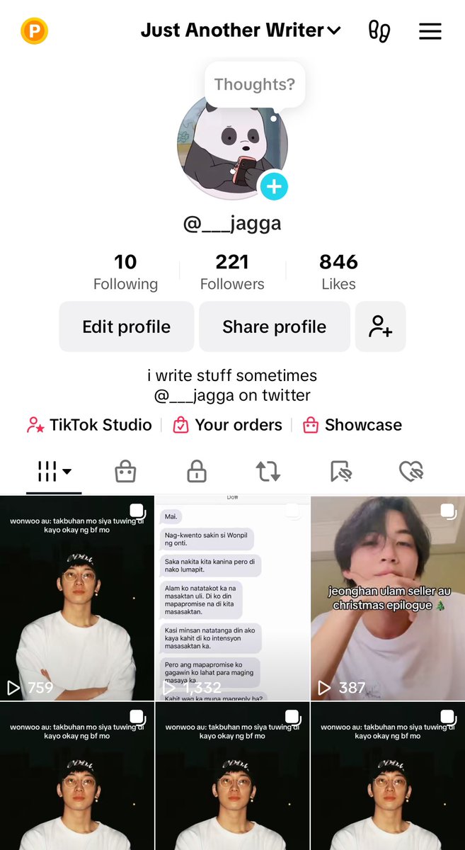 ___jagga's tweet photo. hi guys follow niyo naman tiktok account ko plz, nagpopost din ako dun au hehe :))) para mas dumami reach at mas madami pa ko mapublish na aus 🥺 kung ayaw niyo edi wag (paluha na) https://t.co/nsxdk1aA9I