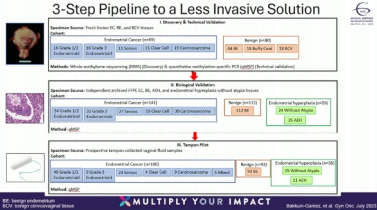 🧐6 methylated DNA marker (MDM) panel yielded high sensitivity to detect #endometrialcancer from vaginal fluid
🤩This represents an exciting potential option to avoid painful endometrial biopsy for assessment of abnormal uterine bleeding
#SGOMtg #SGO2025 #gyncsm