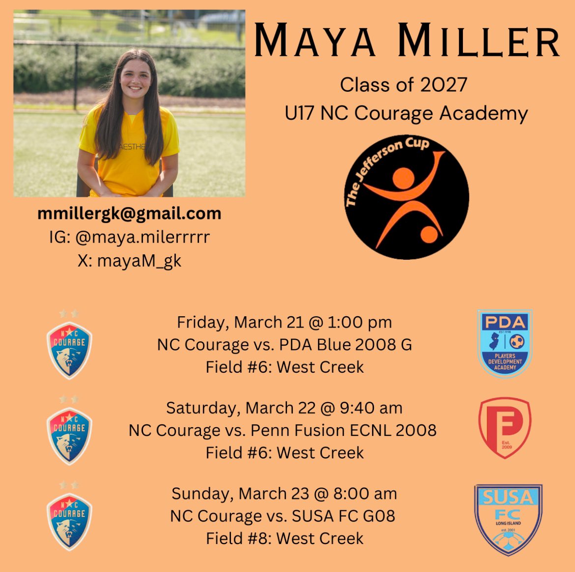 mayaM_gk's tweet photo. Ready for Jeff Cup next weekend!! @ImYouthSoccer @ImCollegeSoccer  @NCCourageAcad @NCFC_Youth https://t.co/NMv5Wj9lRy