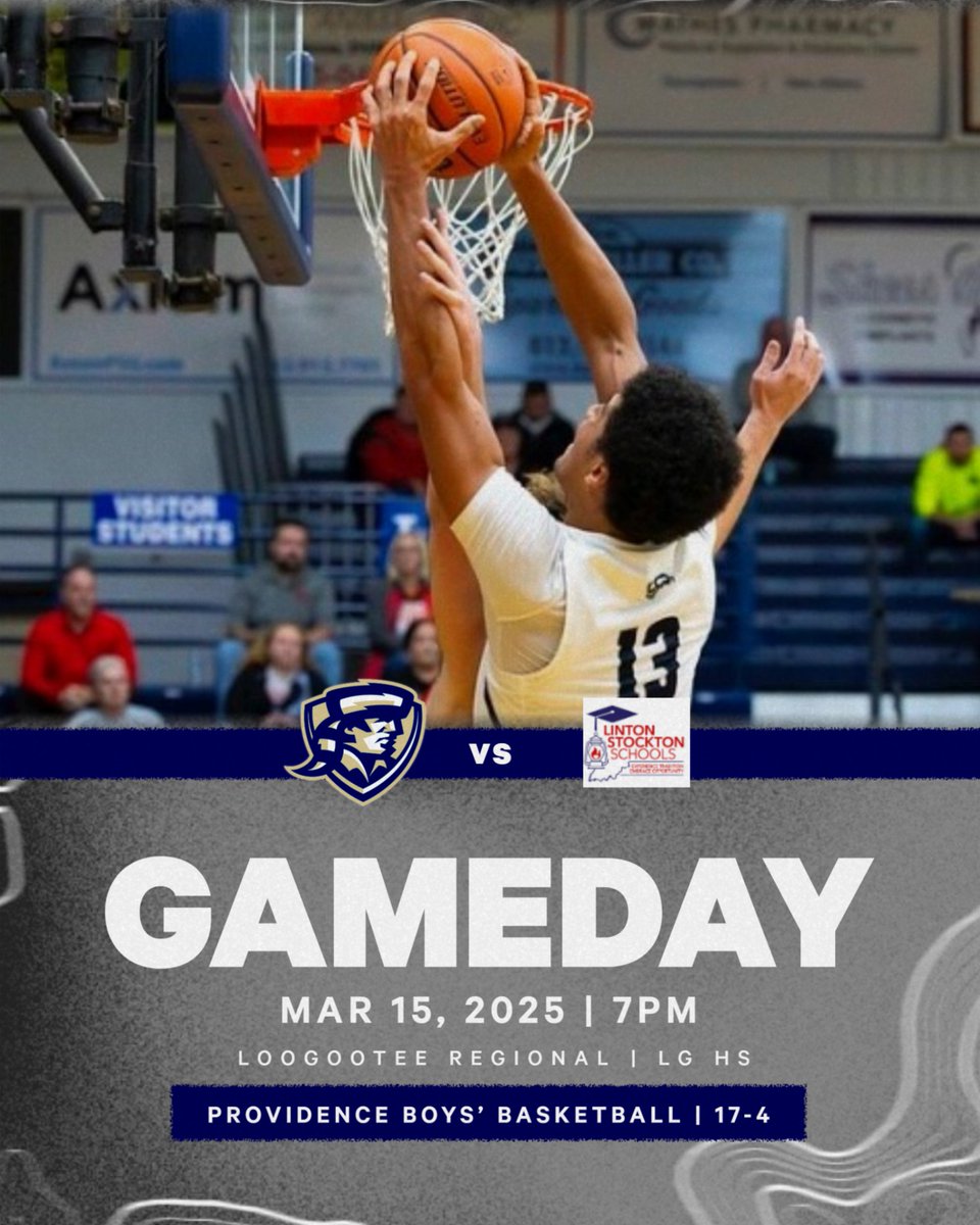 The Providence Pioneer Boys Basketball team travels to Loogootee today to take on Linton-Stockton for the Regional Championship. Tip: 7pm.  

Tickets are $10: ihsaa.eventlink.com/Tickets?c=Bask…