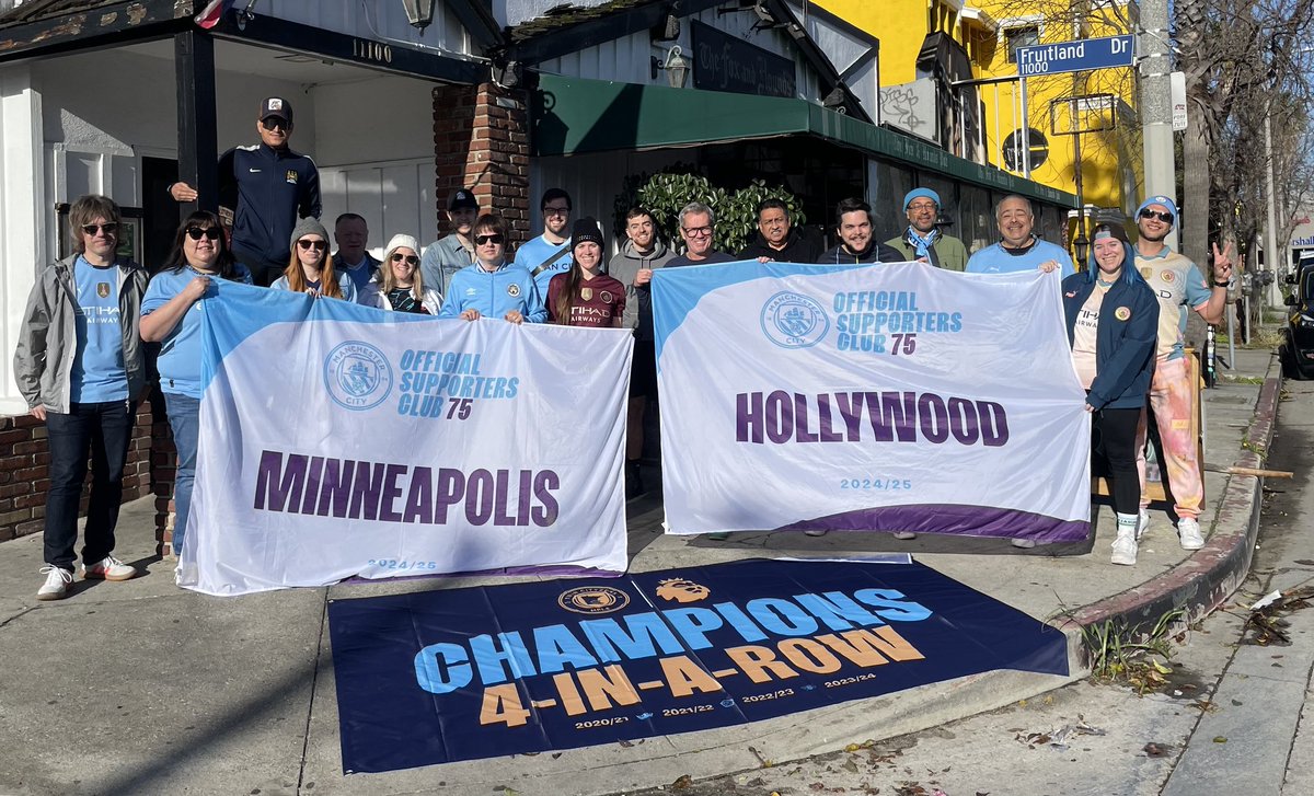 Halftime at the Fox! Joined this morning by @twincityzens enjoying this sun. #myplmorning #mancityosc #mcfc